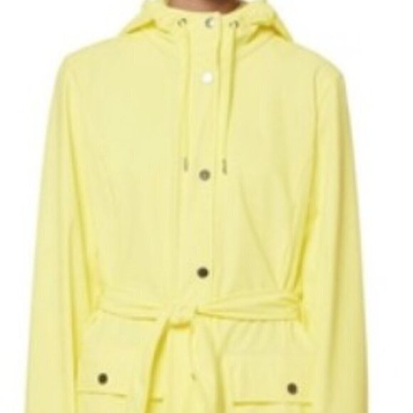 Rains Women's Curve W Jacket Light Yellow New in Package Size XS